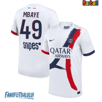 Paris Saint-Germain Ibrahim Mbaye #49 Tricou Fotbal Replică 2025-26 Barbati Deplasare